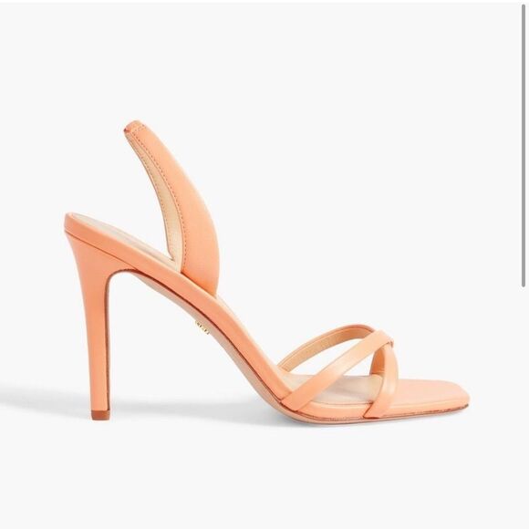 Veronica Beard Analita Orange Heel Sling Back Sandals Size 11 - Picture 2 of 7